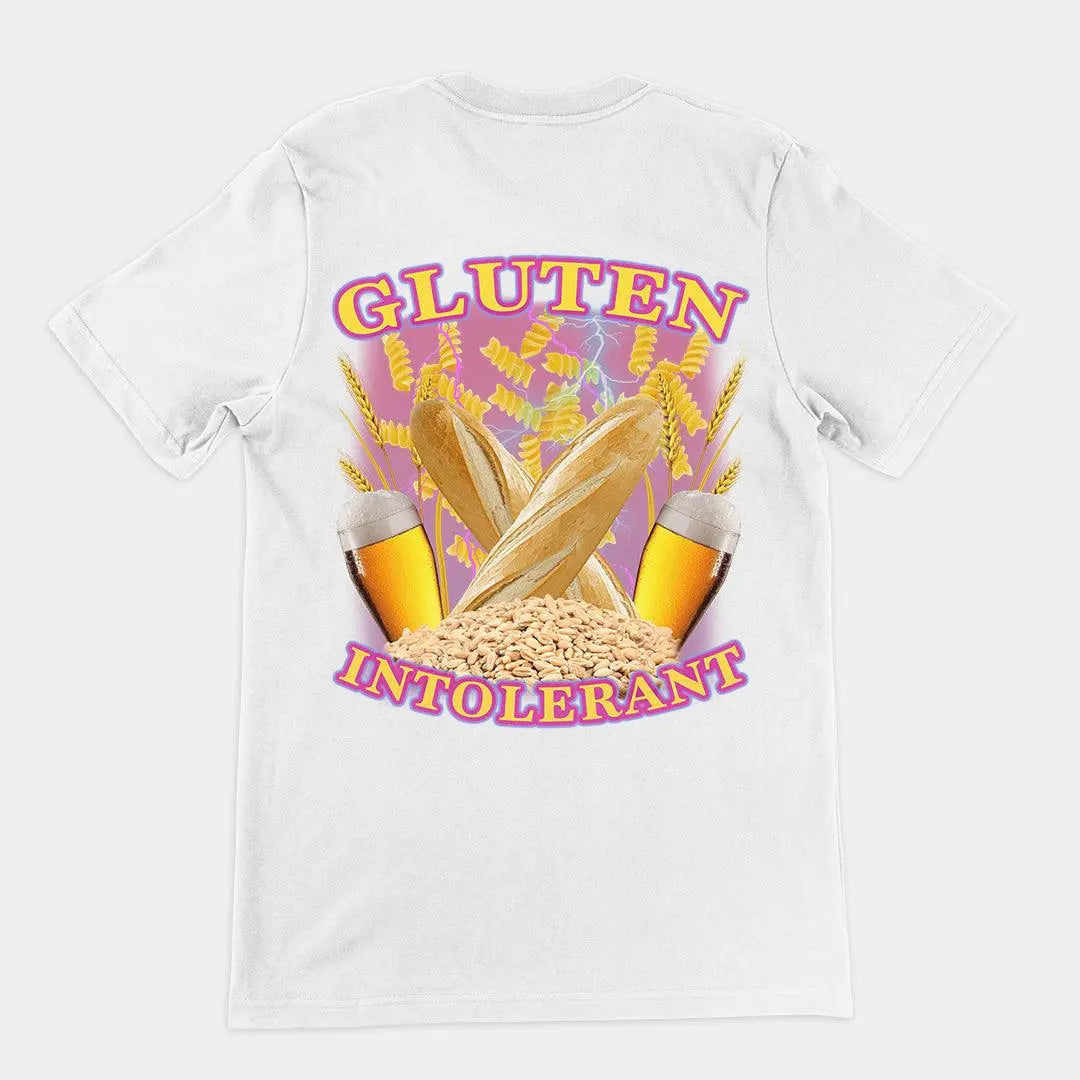 Gluten Intolerant t-shirt (backprint) - Orbital Clothing