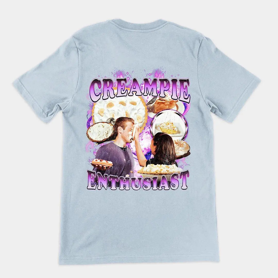 Creampie Enthusiast t-shirt (backprint) - Orbital Clothing
