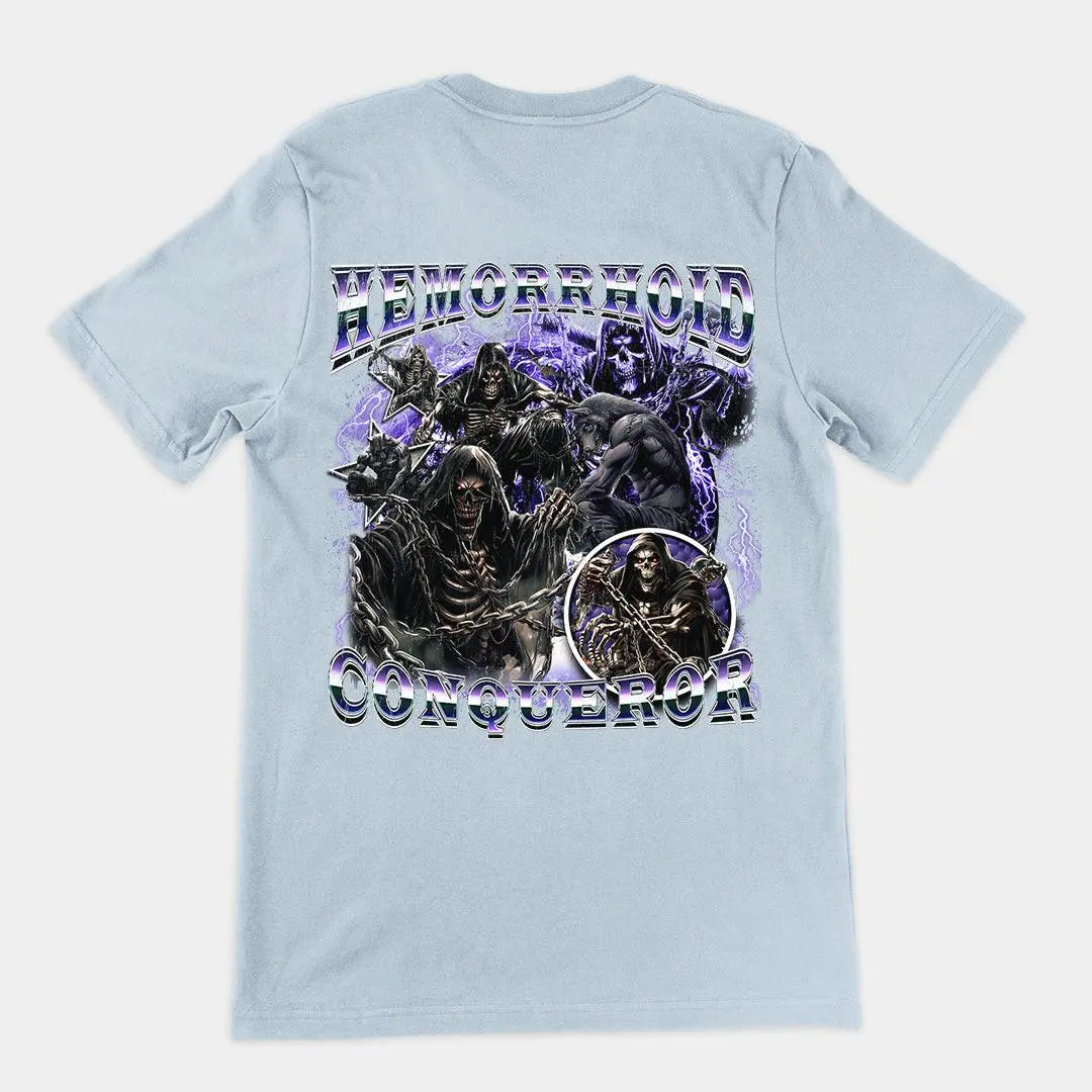 Hemorrhoid Conqueror t-shirt (backprint) - Orbital Clothing