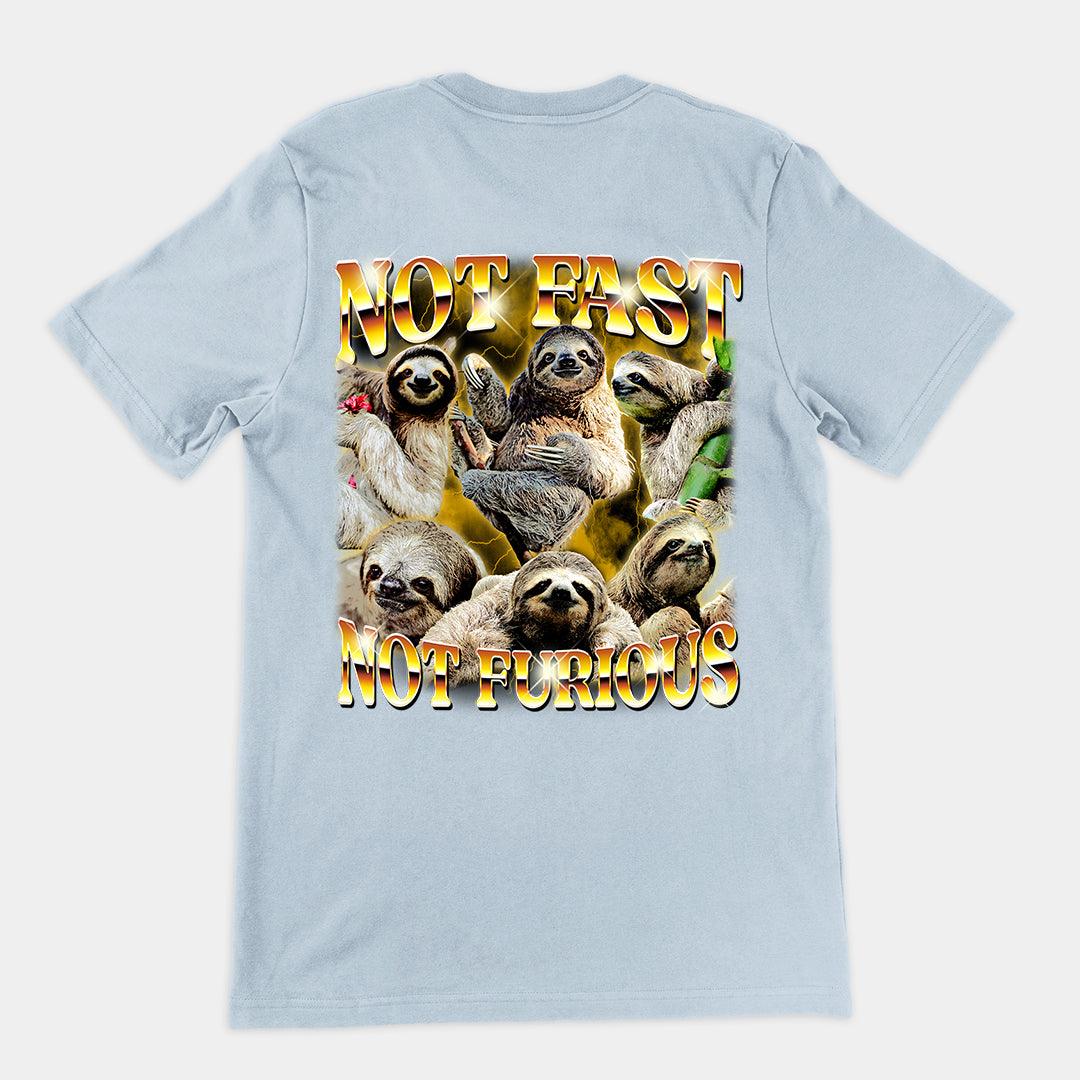 Not Fast Not Furious t-shirt (backprint) - Orbital Clothing
