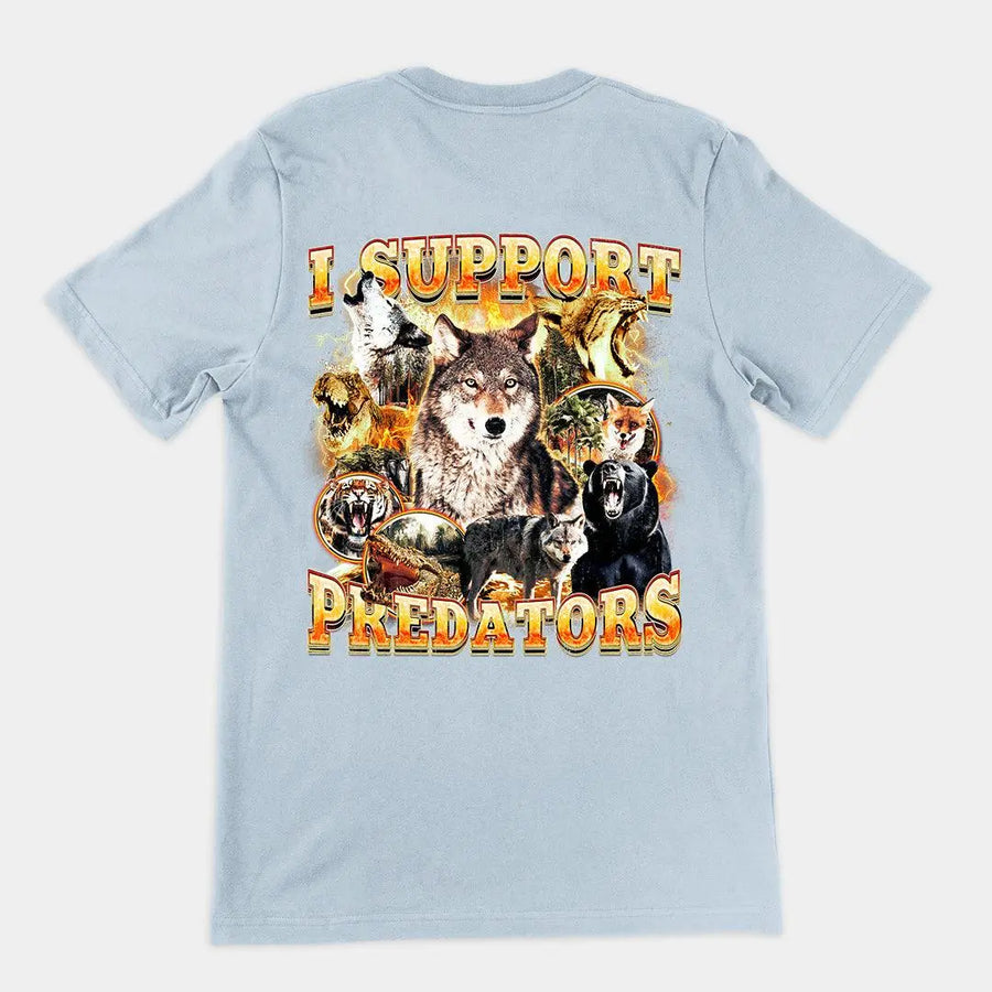 I Support Predators t-shirt (backprint) - Orbital Clothing