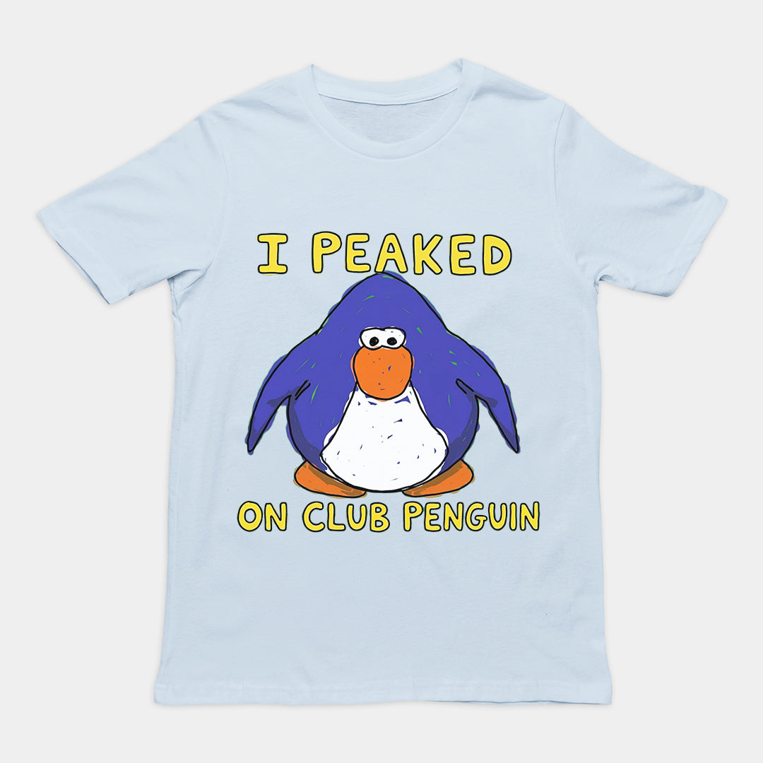 I Peaked on Club Penguin T-Shirt Orbital Clothing