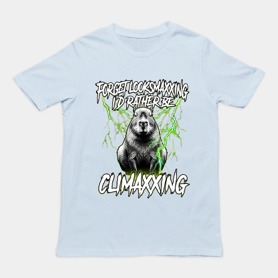 Forget Looksmaxxing I'd rather be Climaxxing T-Shirt Orbital Clothing
