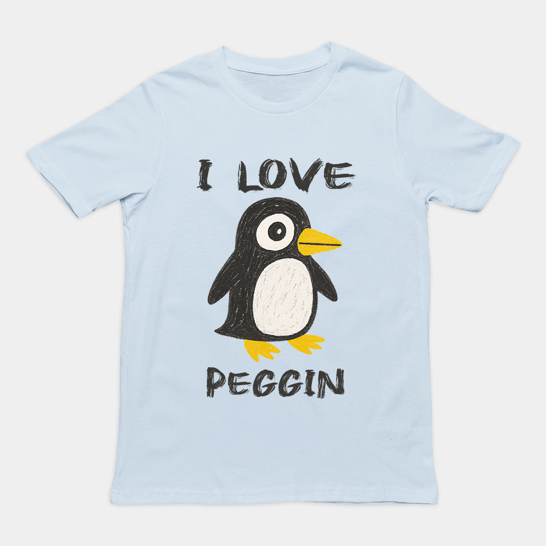 I love Pegging (Penguin) T-Shirt Orbital Clothing