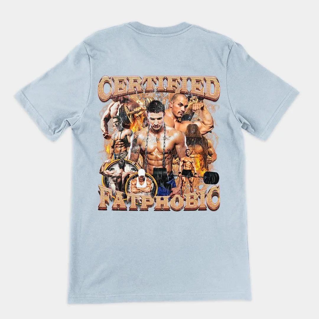 Certified Fatphobic t-shirt (backprint) - Orbital Clothing