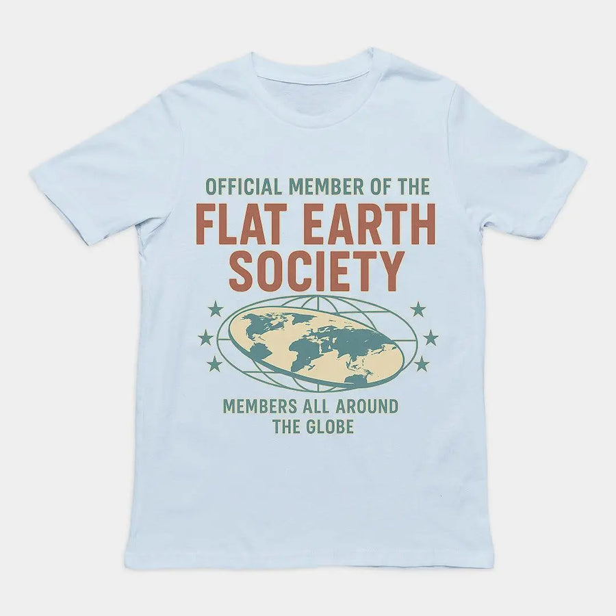 Offcial Member of the Flat Earth Society T-Shirt - Orbital Clothing