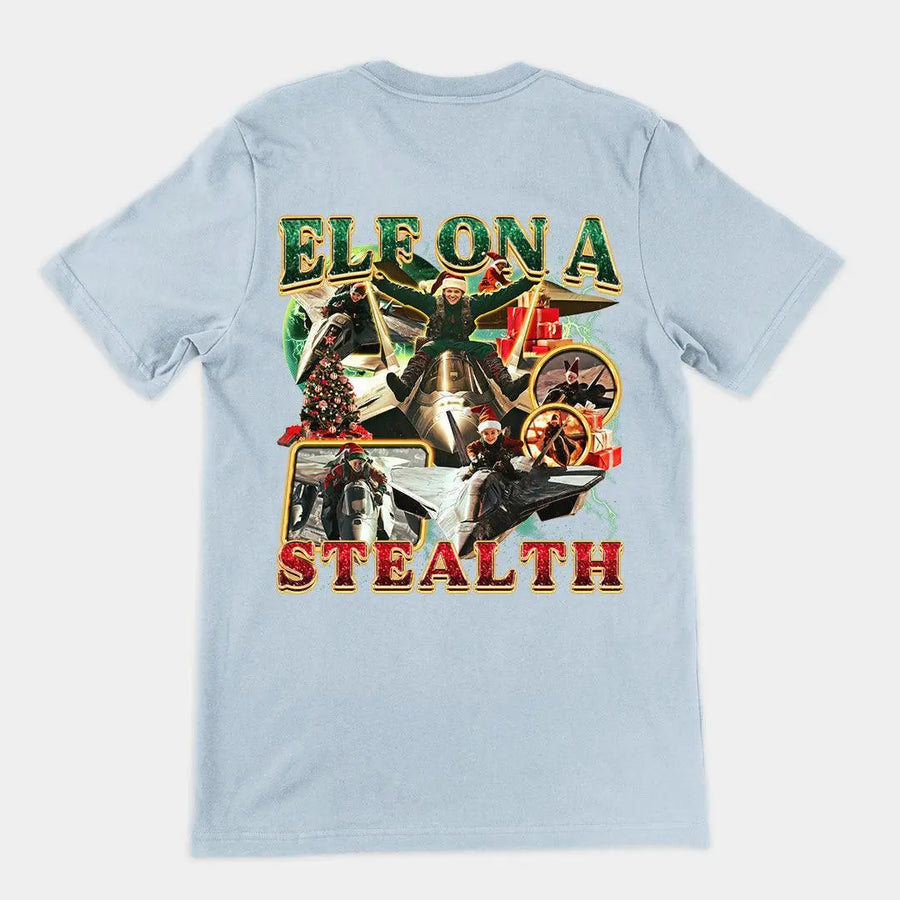 Elf on a Stealth t-shirt (backprint) - Orbital Clothing