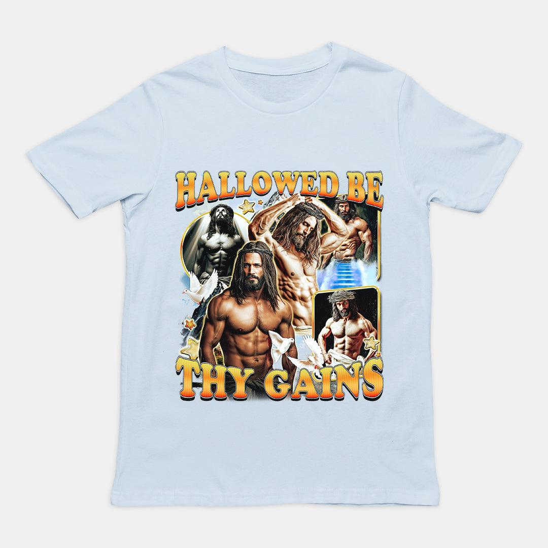 Hallowed be thy Gains T-Shirt - Orbital Clothing