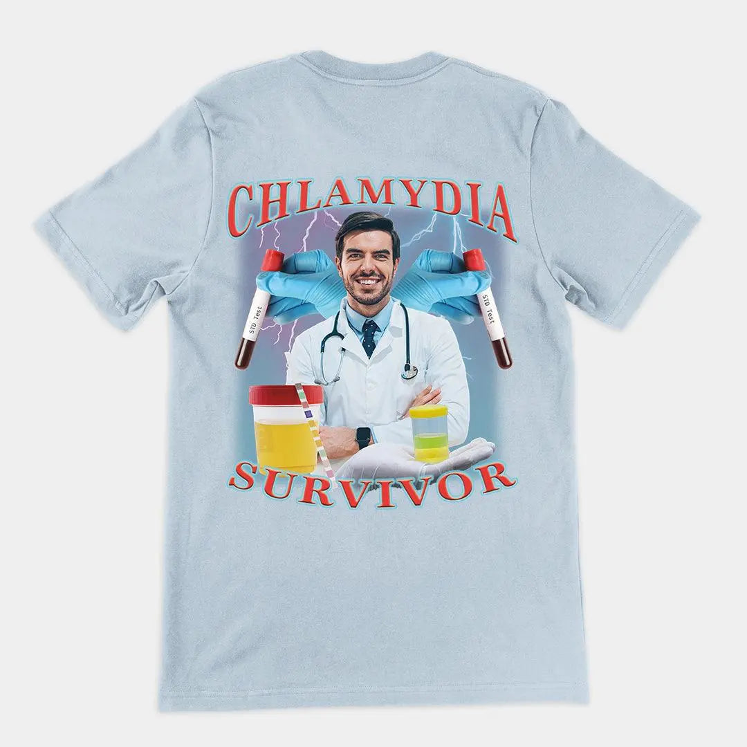 Chlamydia Survivor t-shirt (backprint) - Orbital Clothing