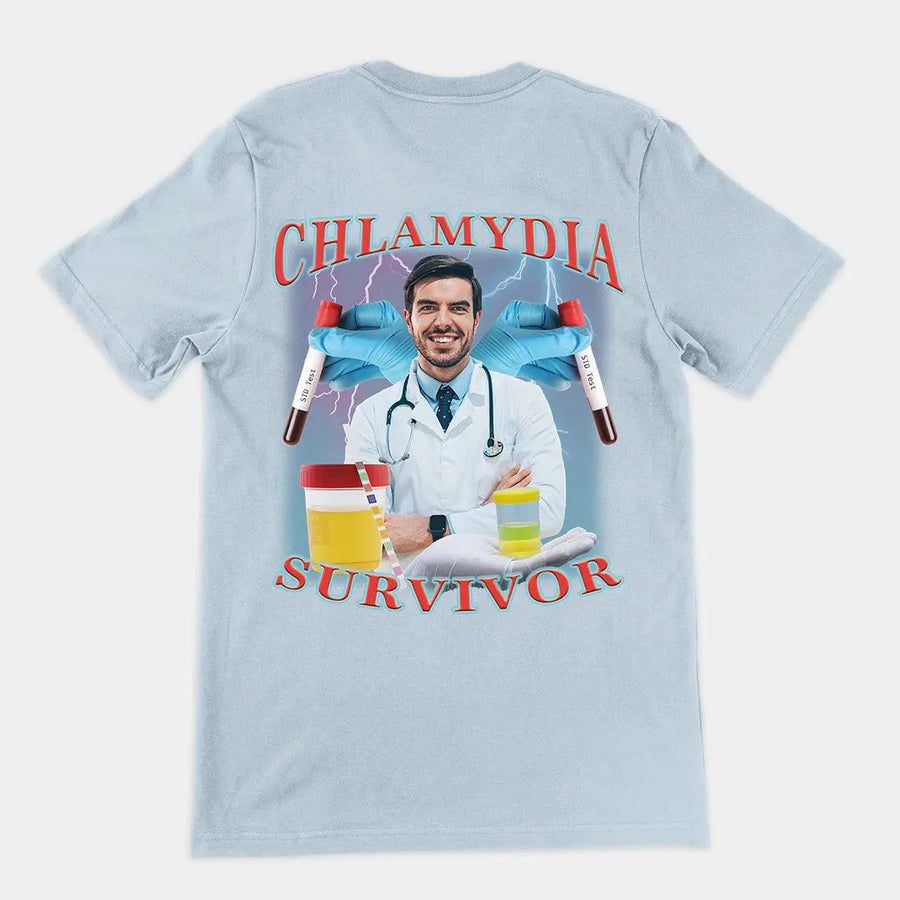 Chlamydia Survivor t-shirt (backprint) - Orbital Clothing