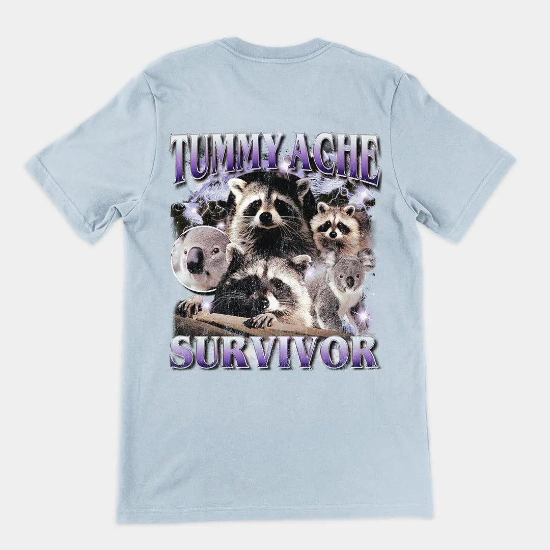 Tummy Ache Survivor t-shirt (backprint) - Orbital Clothing