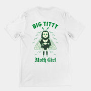 T-Shirt „Mottenmädchen mit großen Brüsten“ (Rückenaufdruck)