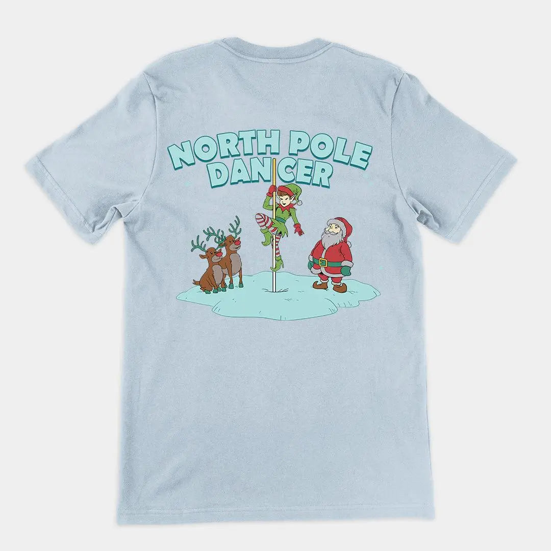 North Pole Dancer t-shirt (backprint) - Orbital Clothing