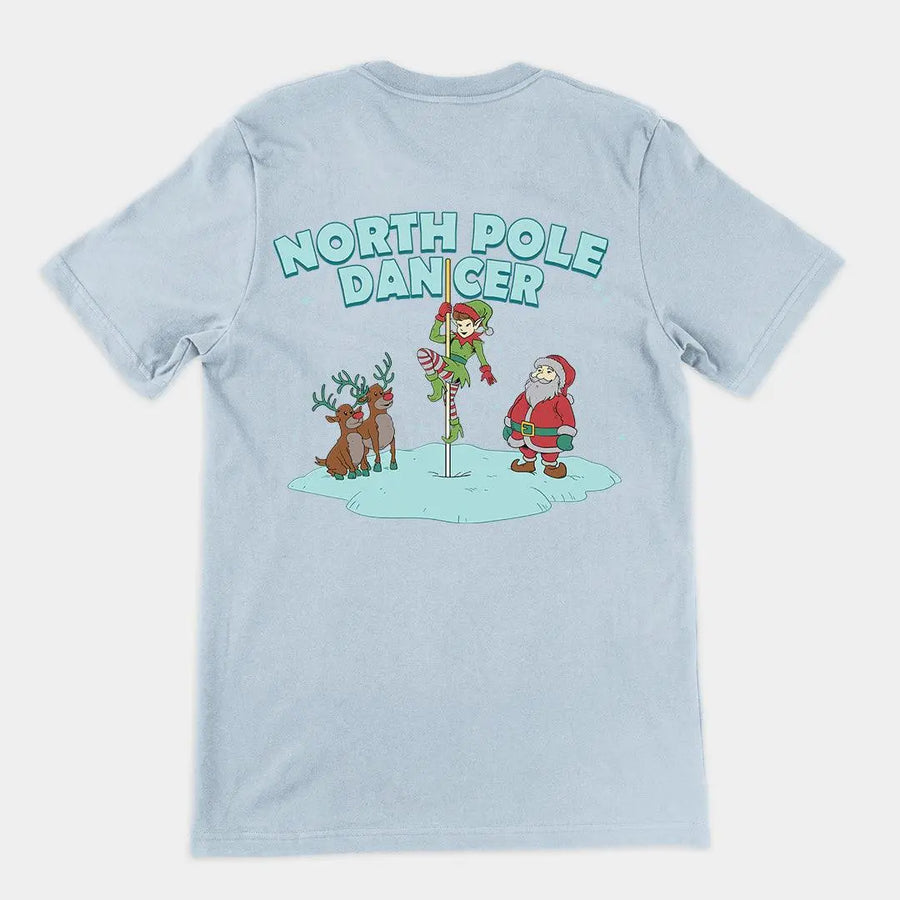North Pole Dancer t-shirt (backprint) - Orbital Clothing
