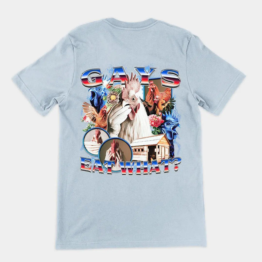 Gays Eat What t-shirt (backprint) - Orbital Clothing