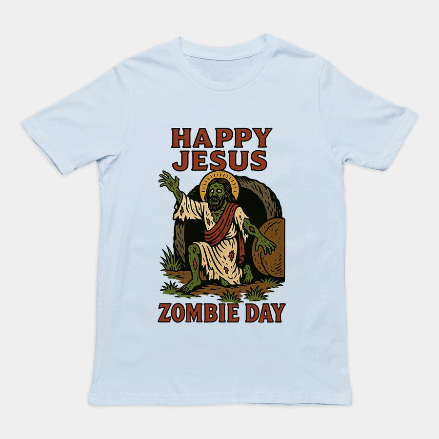 Happy Jesus Zombie Day T-Shirt - Orbital Clothing