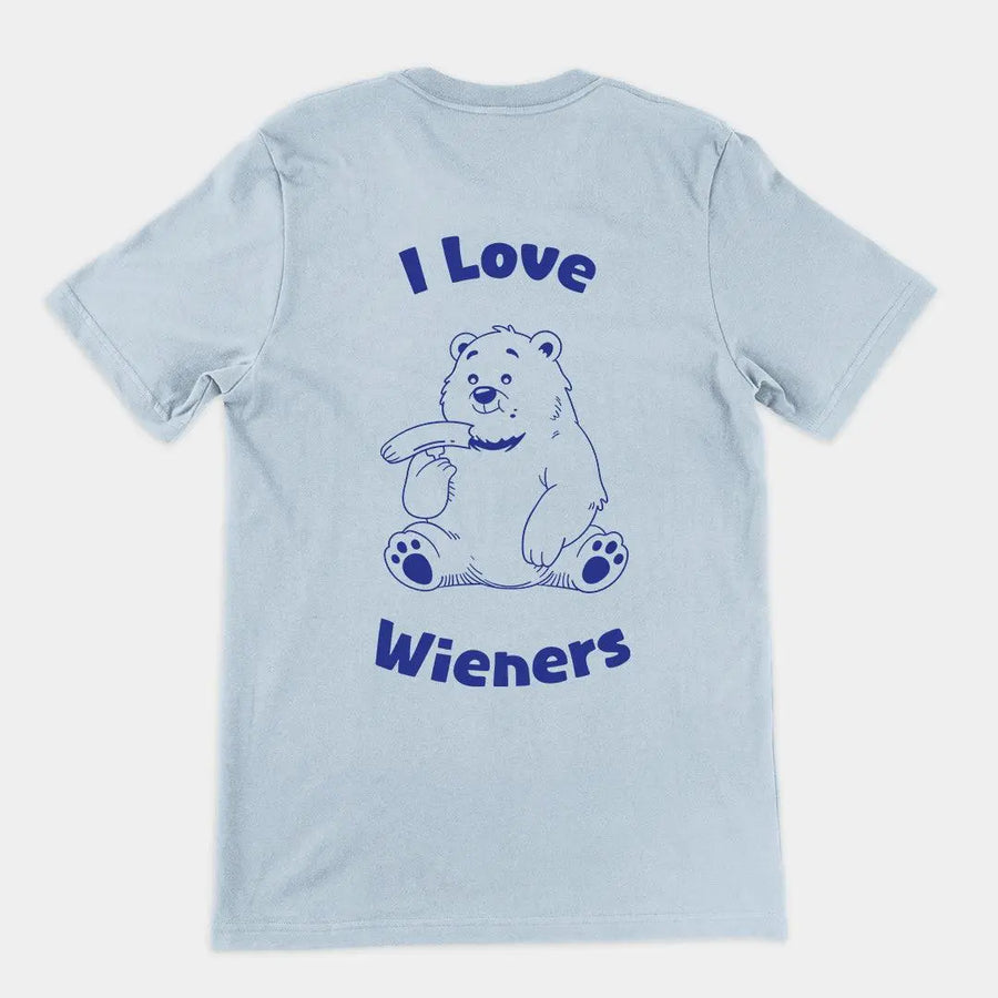 I love wieners t-shirt (backprint) - Orbital Clothing