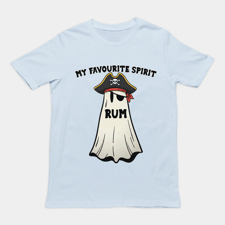 My Favourite Spirit (Rum) T-Shirt (backprint) Orbital Clothing