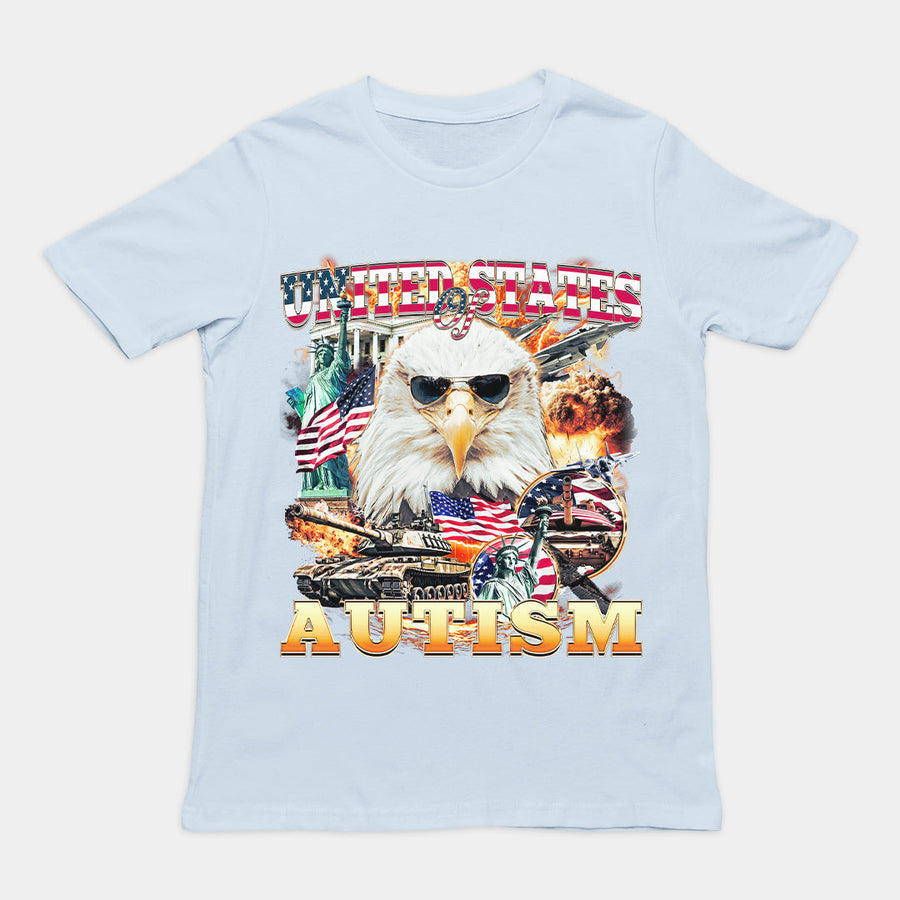 United States of Autism T-Shirt Orbital Clothing