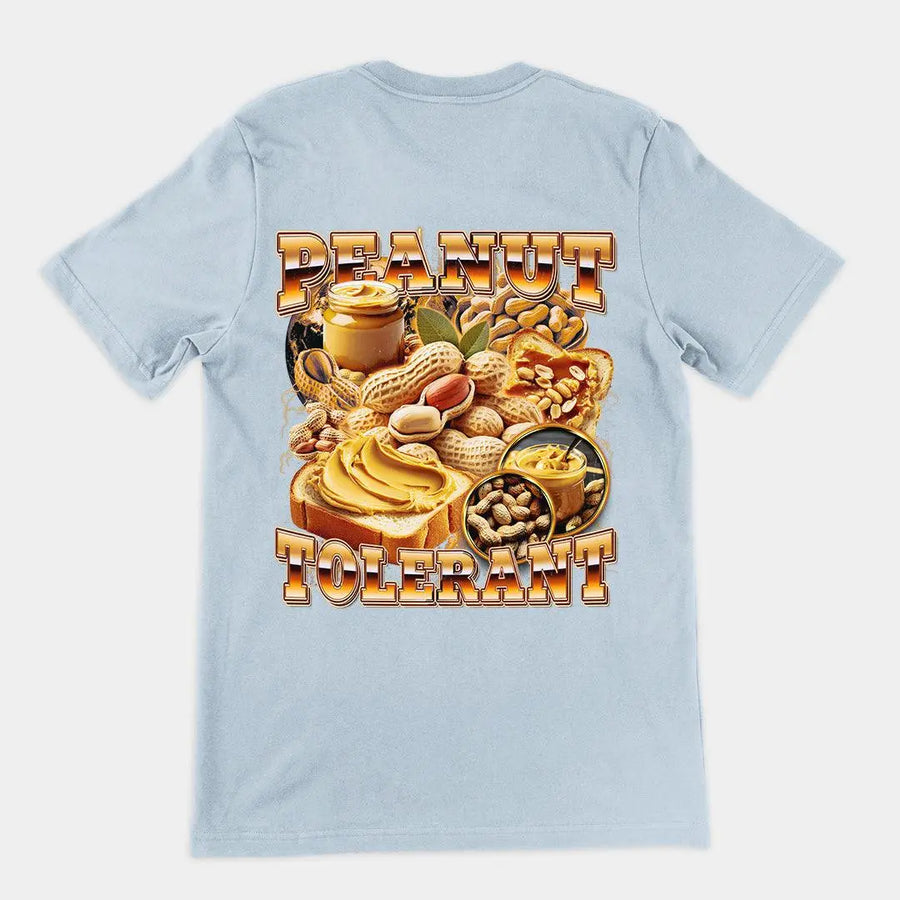 Peanut Tolerant t-shirt (backprint) - Orbital Clothing
