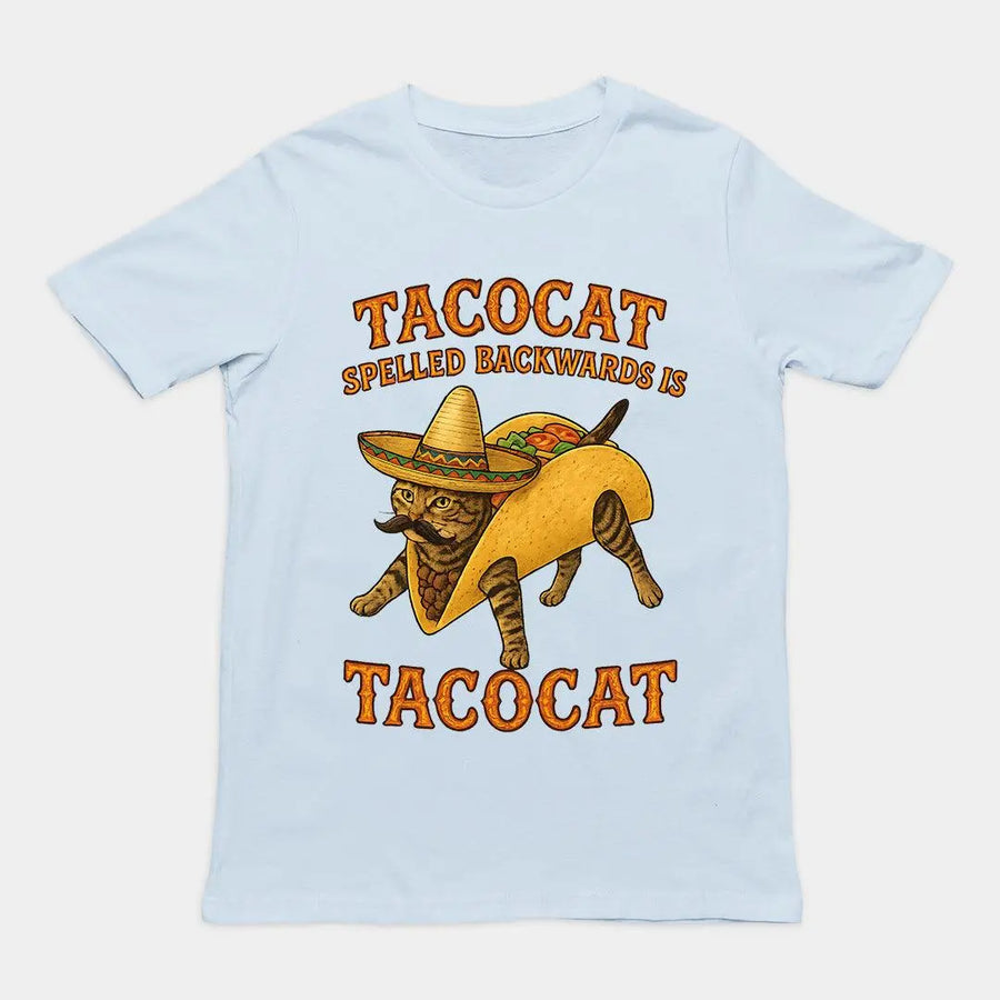 Tacocat spelled backwards is tacocat T-Shirt - Orbital Clothing