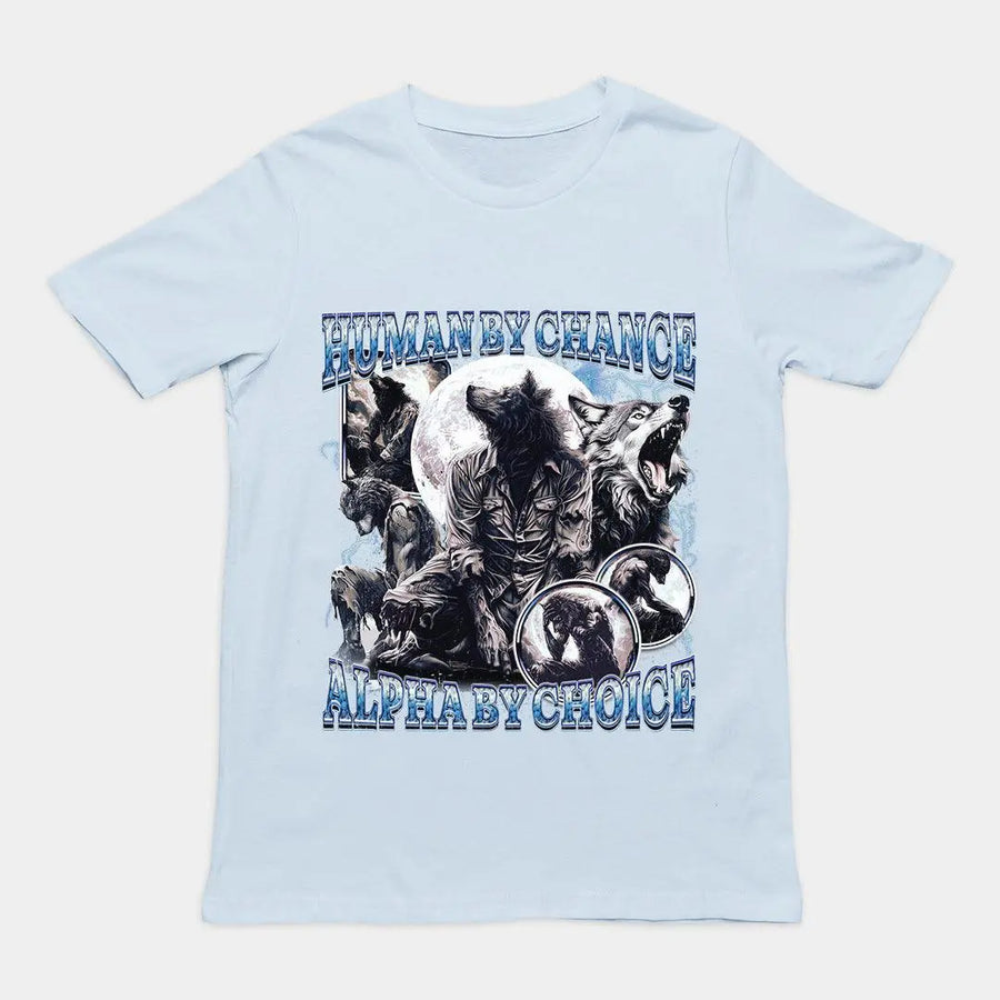 Human by Chance Alpha by Choice t-shirt - Orbital Clothing