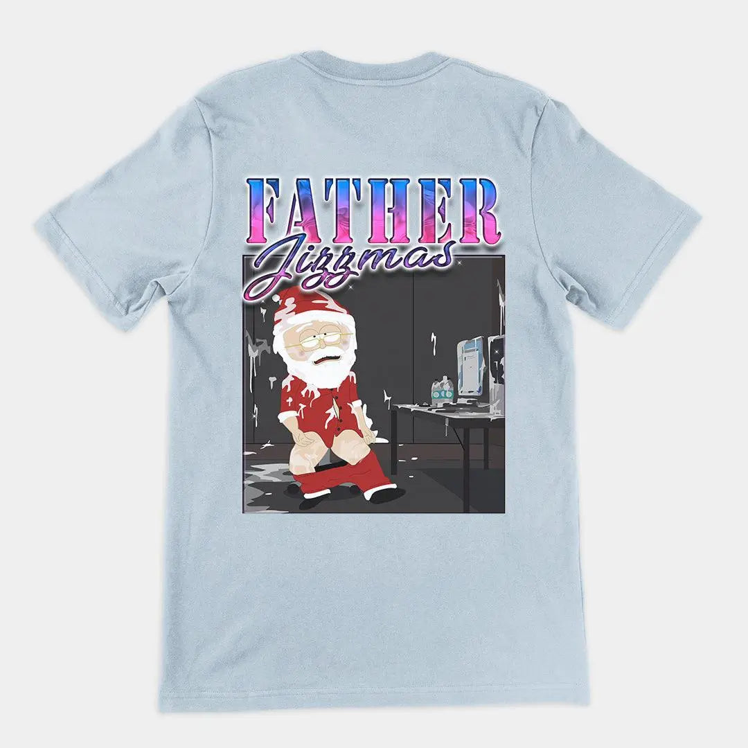 Father Jizzmas t-shirt (backprint) - Orbital Clothing