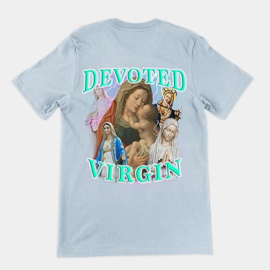 Devoted Virgin t-shirt (backprint) - Orbital Clothing