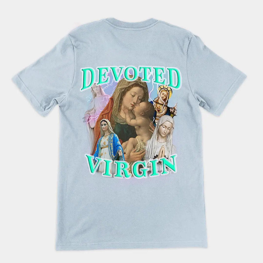 Devoted Virgin t-shirt (backprint) - Orbital Clothing