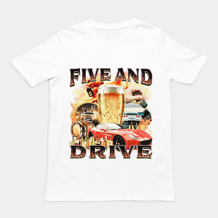 Five and Drive t-shirt - Orbital Clothing