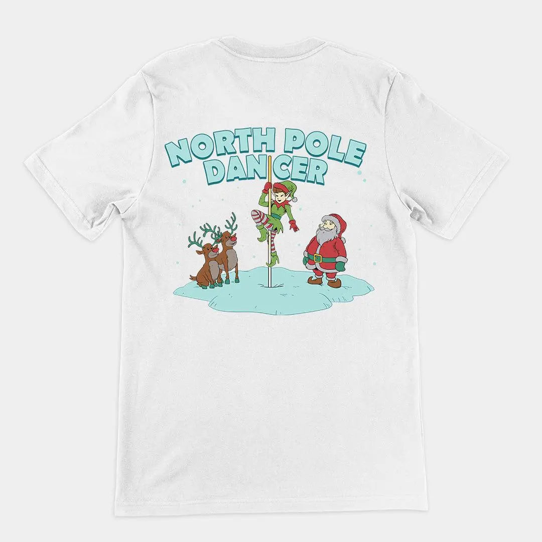 North Pole Dancer t-shirt (backprint) - Orbital Clothing