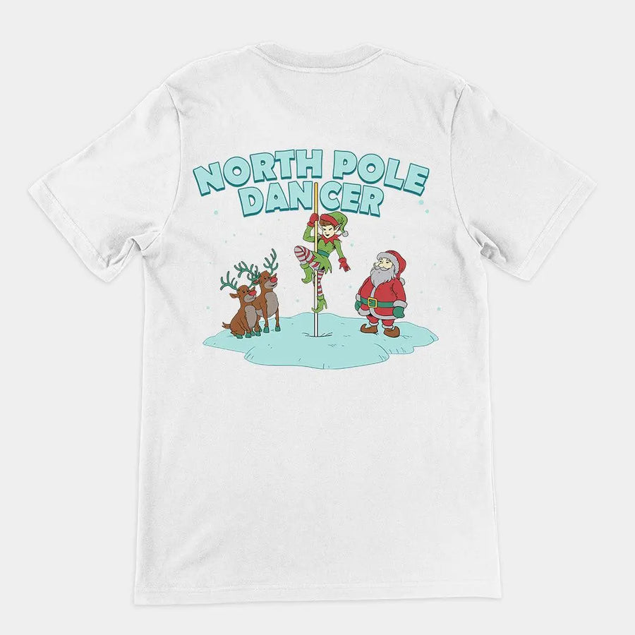 North Pole Dancer t-shirt (backprint) - Orbital Clothing