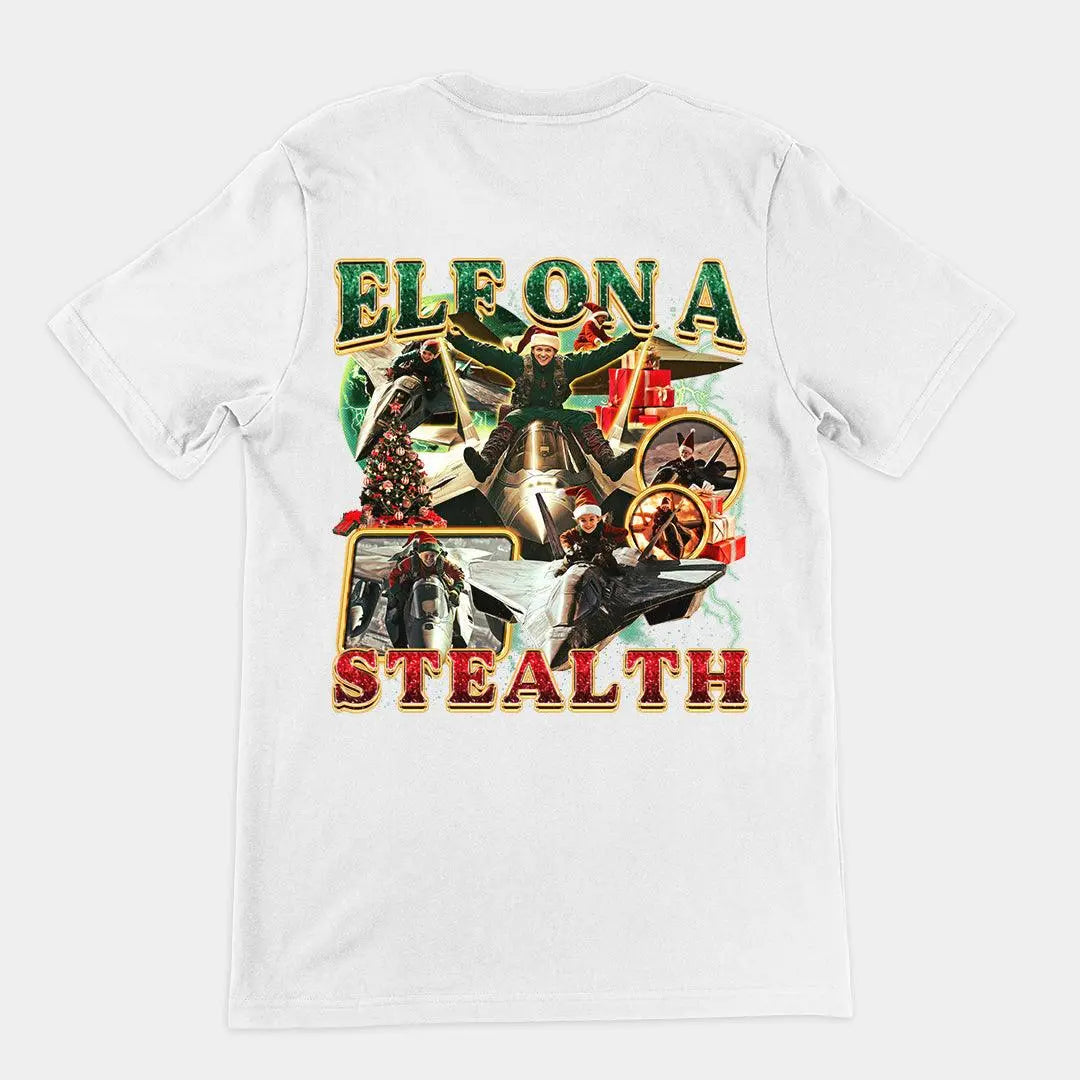 Elf on a Stealth t-shirt (backprint) - Orbital Clothing