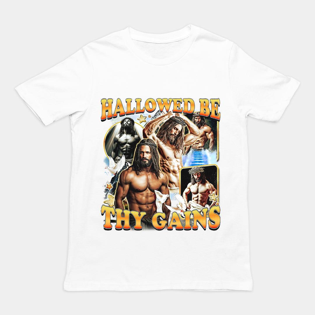 Hallowed be thy Gains T-Shirt - Orbital Clothing