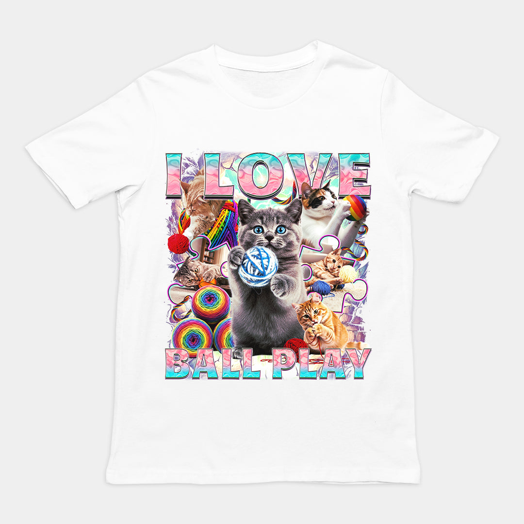 I love ball play (cats) T-Shirt Orbital Clothing