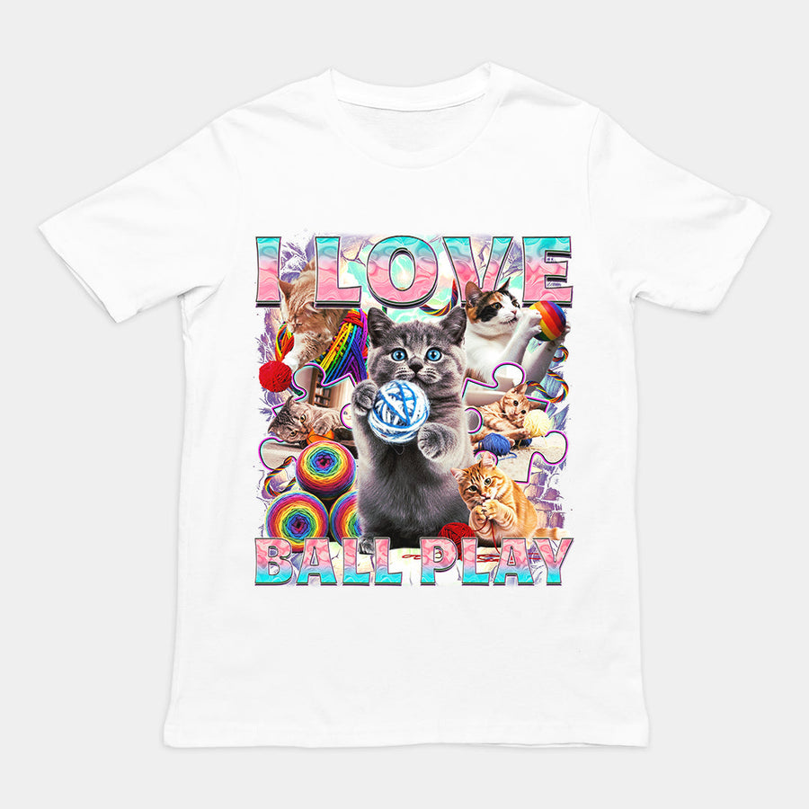 I love ball play (cats) T-Shirt Orbital Clothing