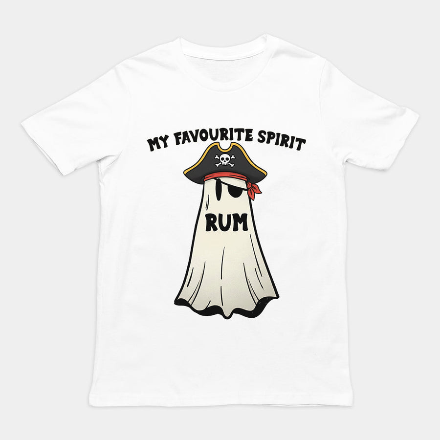 My Favourite Spirit (Rum) T-Shirt (backprint) Orbital Clothing