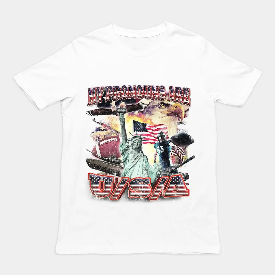 My Pronouns are USA t-shirt - Orbital Clothing