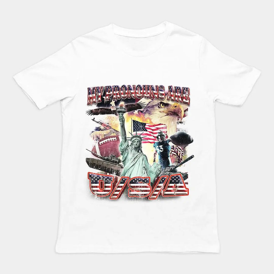 My Pronouns are USA t-shirt - Orbital Clothing