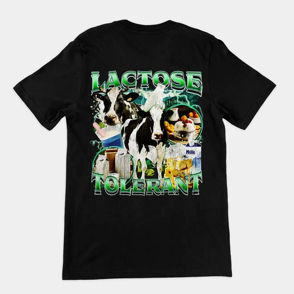 Lactose Tolerant t-shirt (backprint) – Orbital Clothing