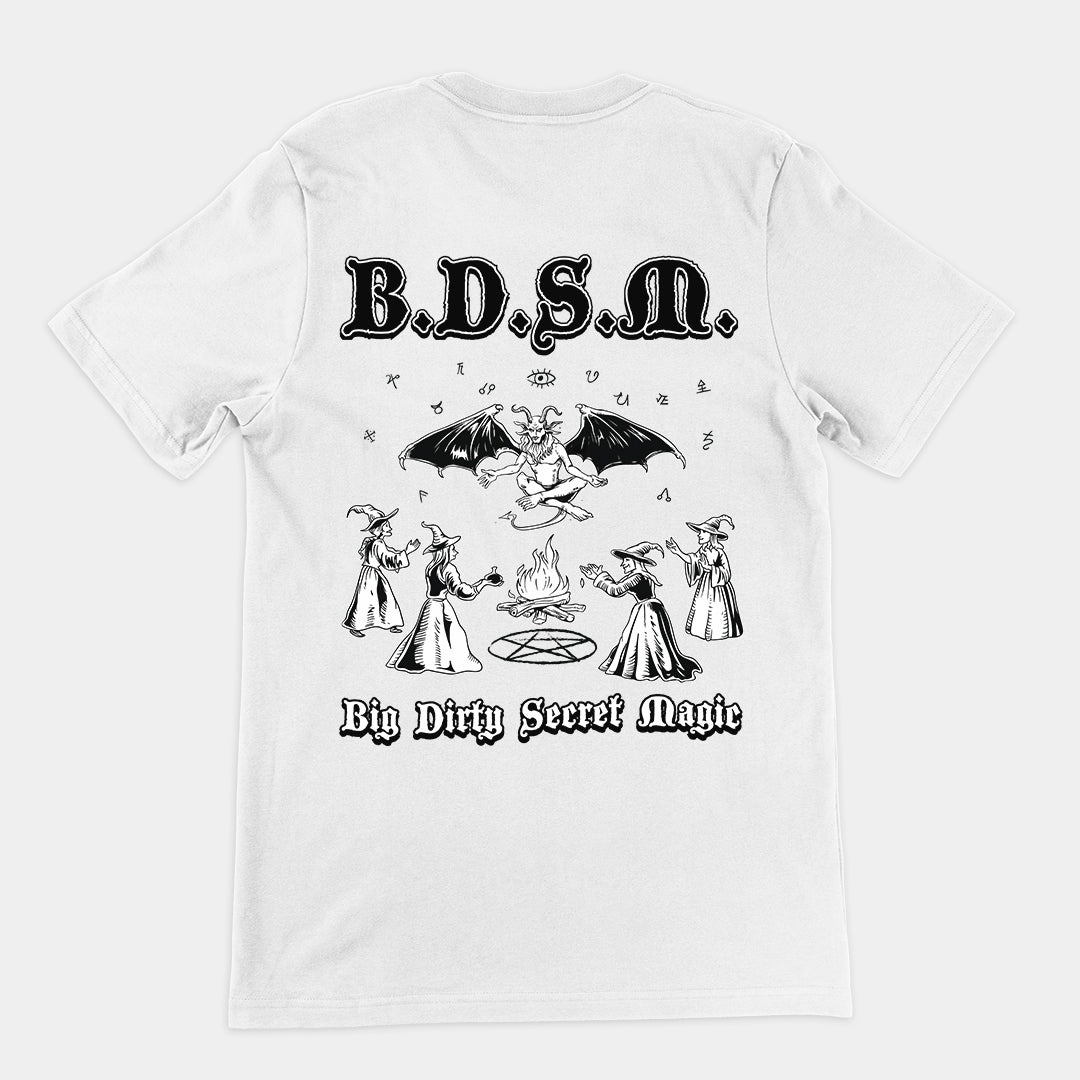 BDSM (Big Dirty Secret Magic) t-shirt (backprint)