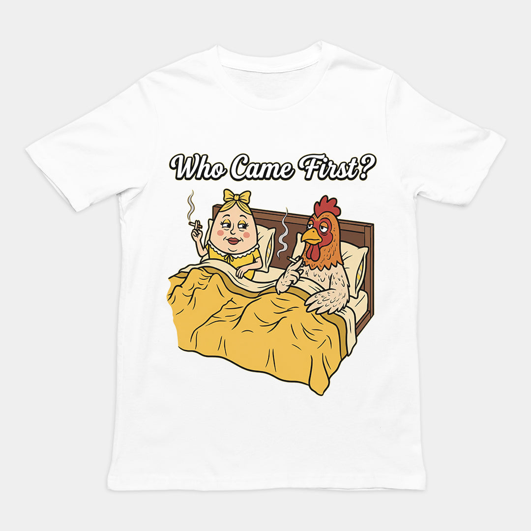 Who came first (the chicken or the egg) T-Shirt Orbital Clothing
