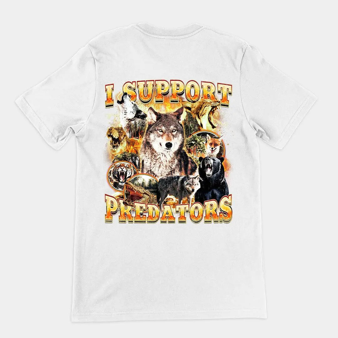 I Support Predators t-shirt (backprint) - Orbital Clothing