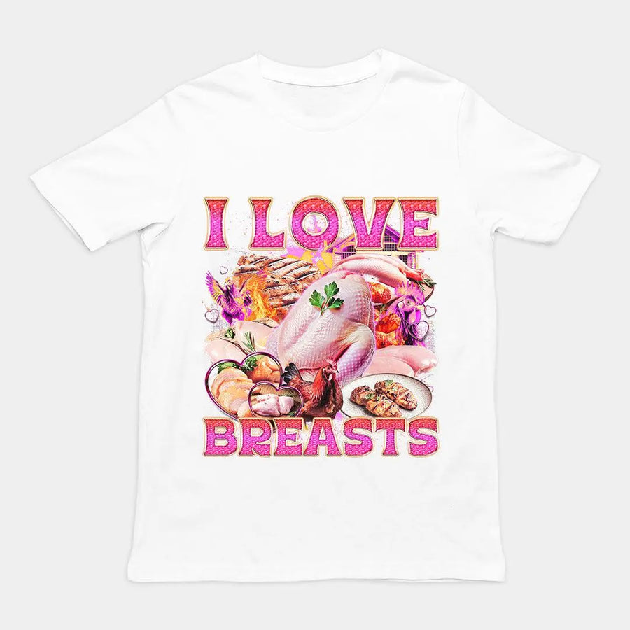 I Love Breasts T-Shirt - Orbital Clothing