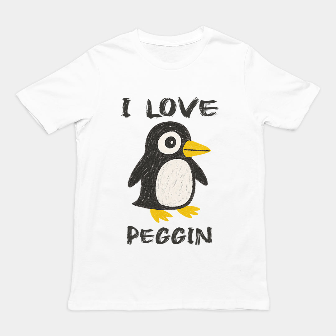 I love Pegging (Penguin) T-Shirt Orbital Clothing