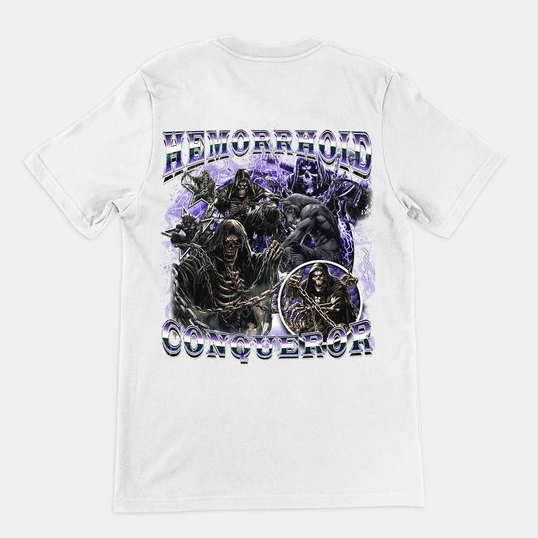 Hemorrhoid Conqueror t-shirt (backprint) - Orbital Clothing
