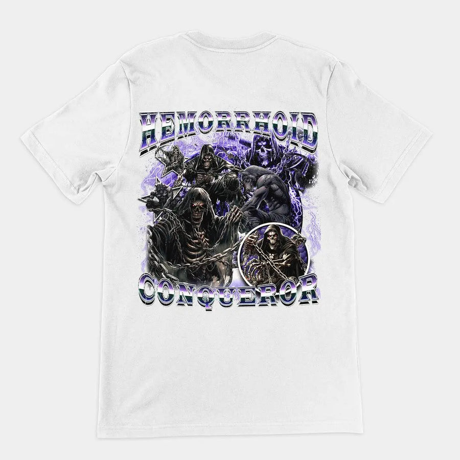 Hemorrhoid Conqueror t-shirt (backprint) - Orbital Clothing