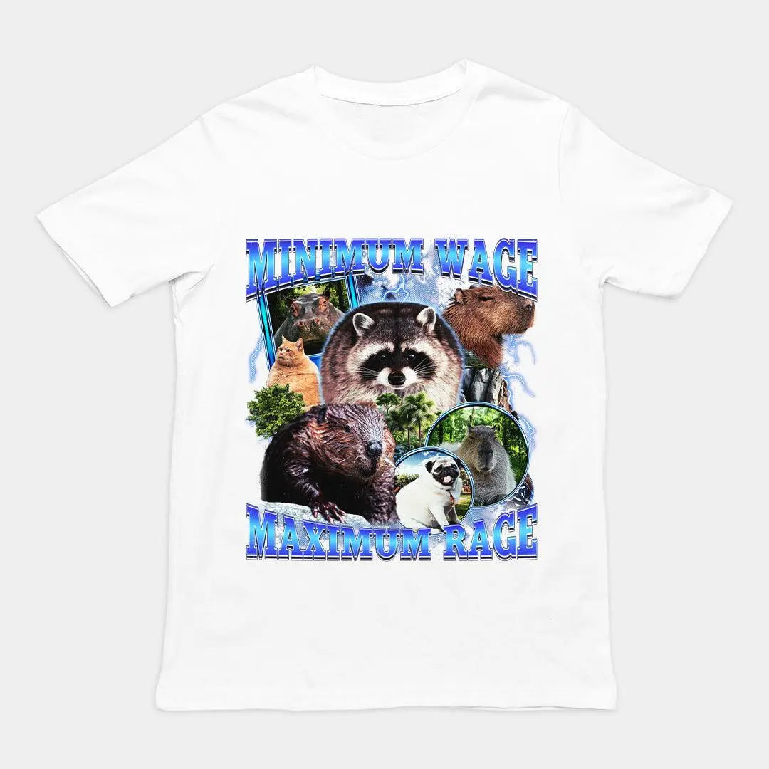 Minimum Wage Maximum Rage T-Shirt - Orbital Clothing
