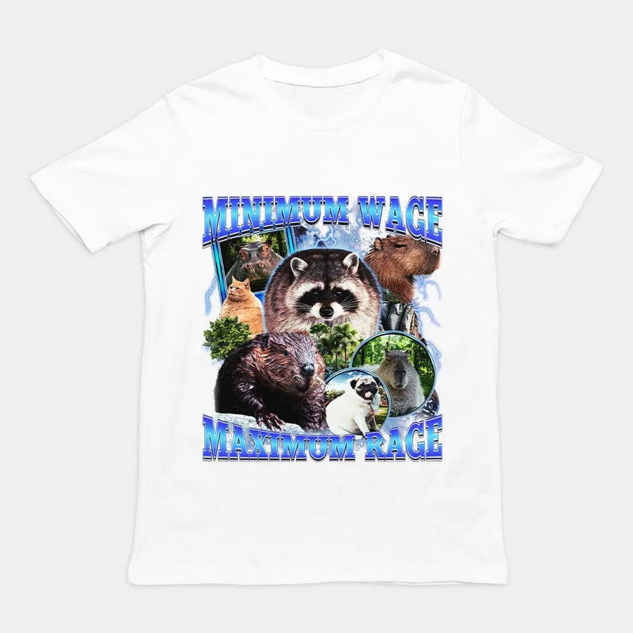 Minimum Wage Maximum Rage T-Shirt - Orbital Clothing