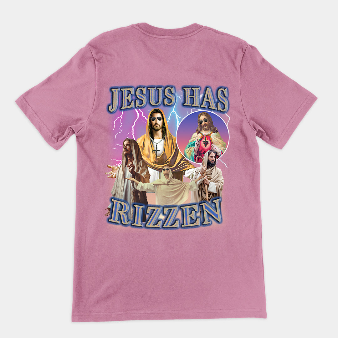 Jesus has Rizzen t-shirt (backprint)